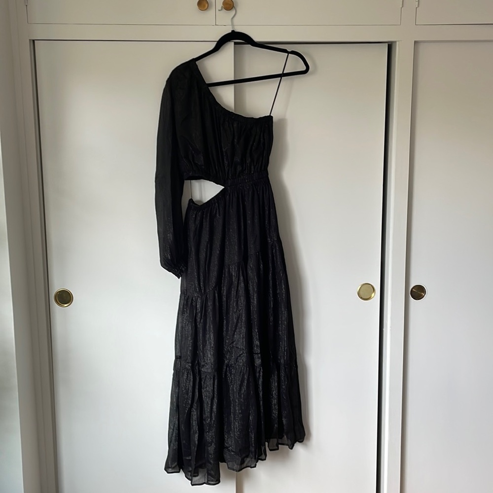 Moon River One-Shoulder Cutout Midi Dress